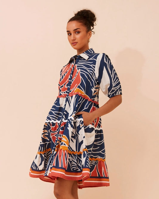 Cory Abstract Print Dress