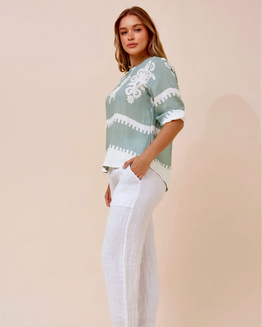 Georgia Self Print Top