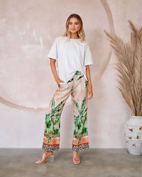 Zara Palm Print Pants