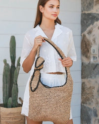 Bags : Woven Side Tye Knot Bag