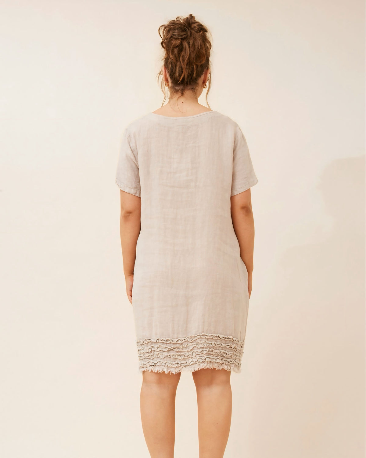 Lenny Detailed Frill Linen Dress