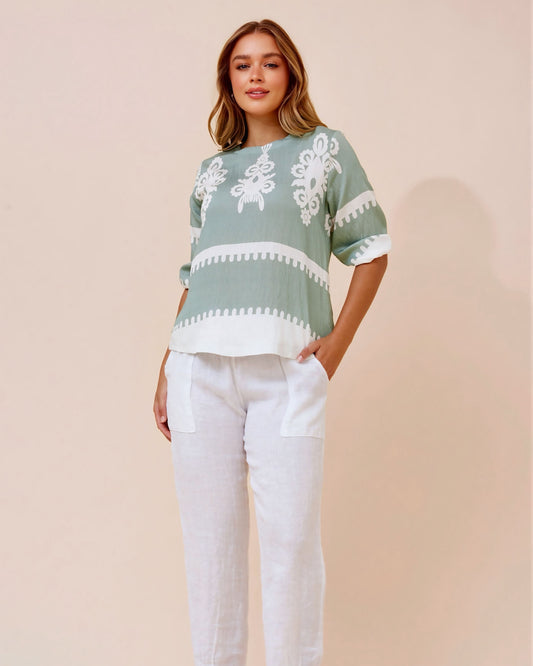 Georgia Self Print Top