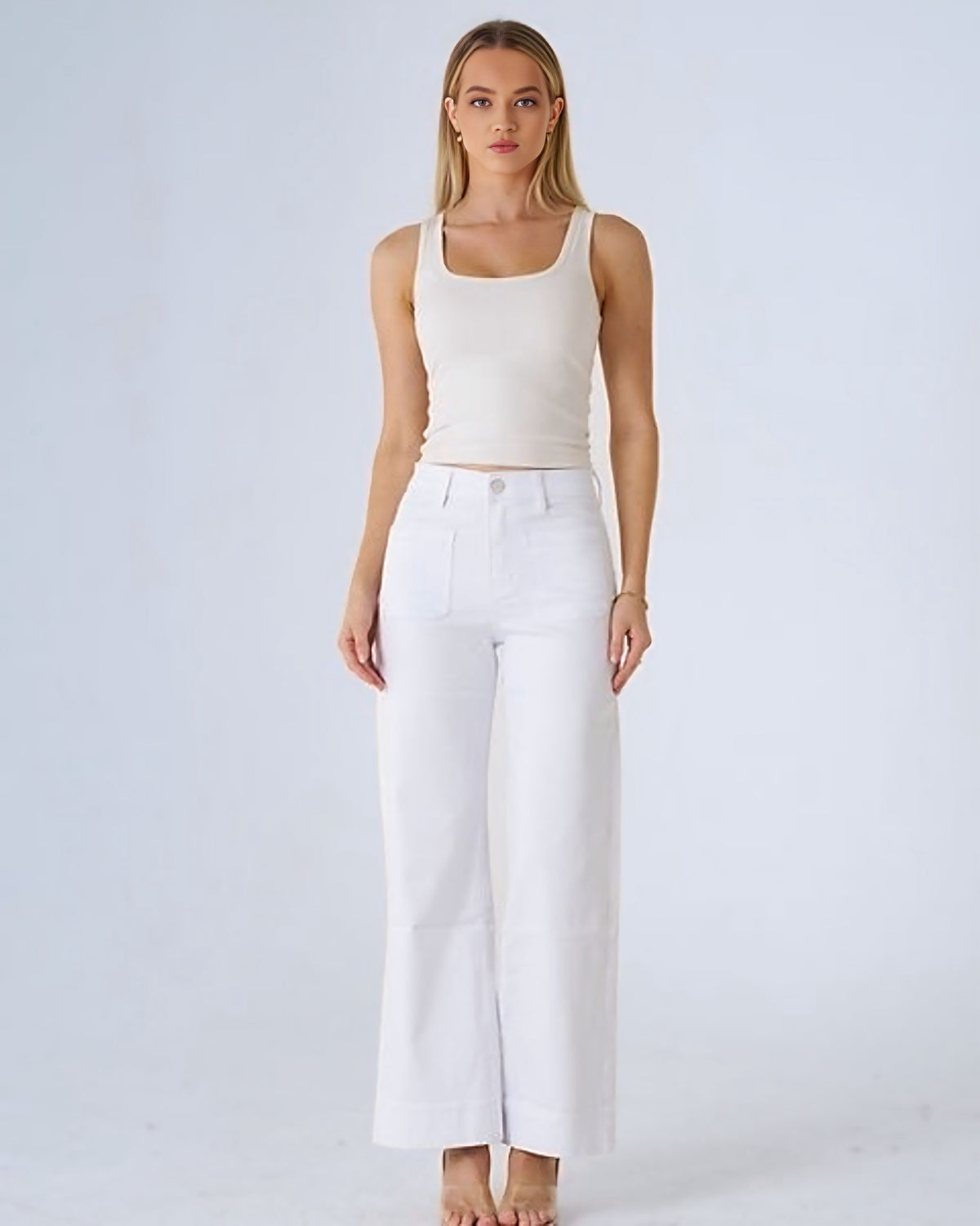 Lisa Wide Leg Stretch Denim Jeans