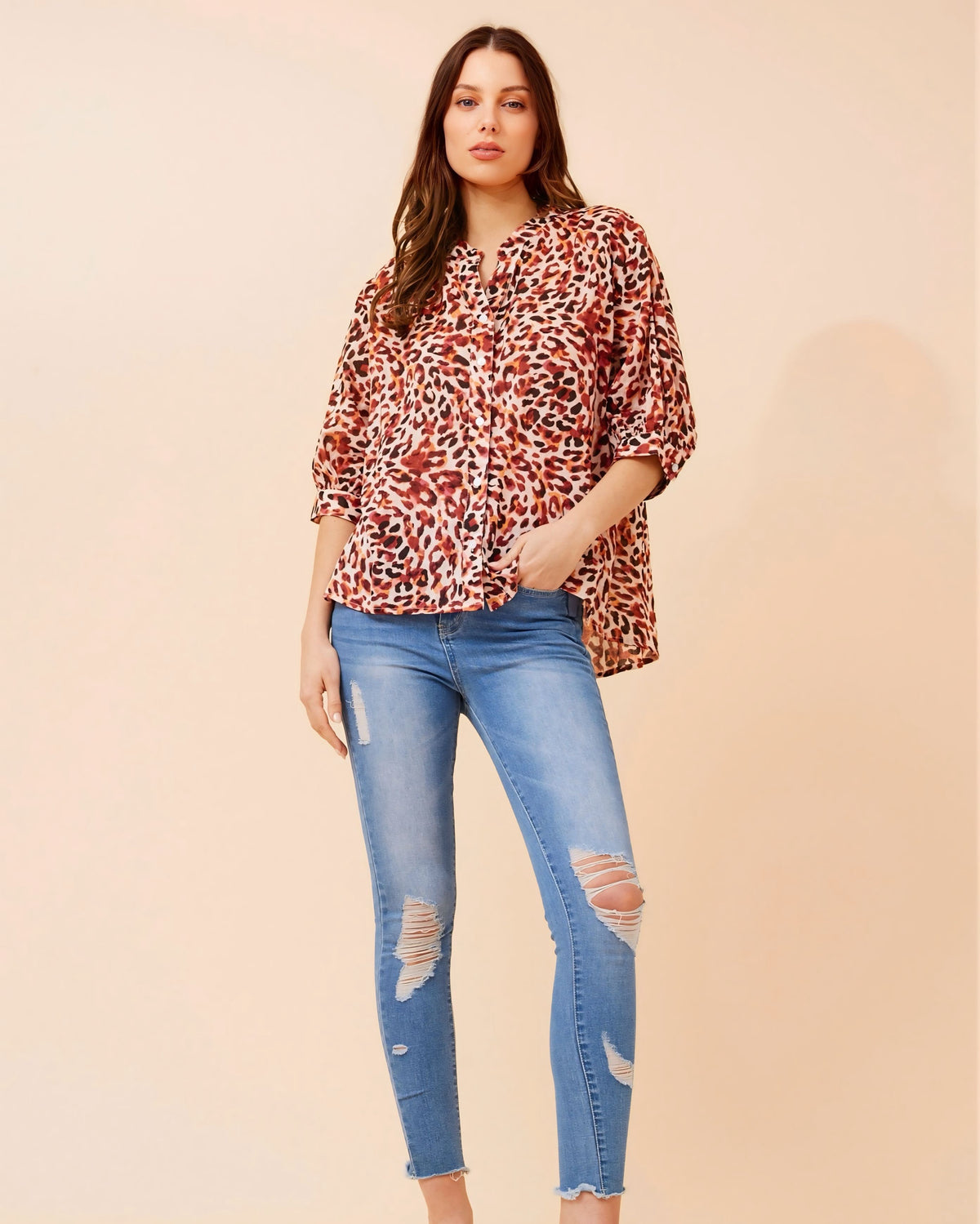 Belinda Animal Print Blouse
