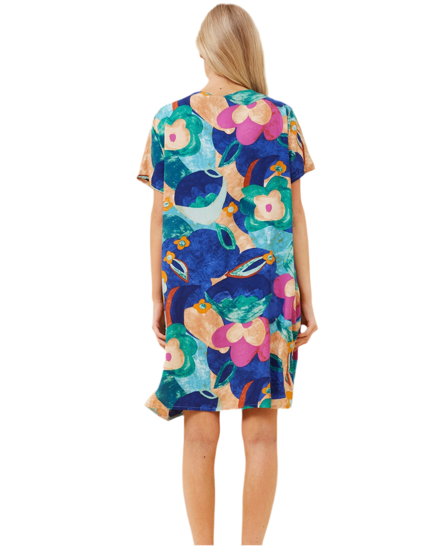 Jasmine Flower Print Mini Dress