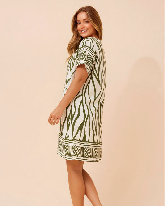 Gerry Self Print Pocket Front Dress