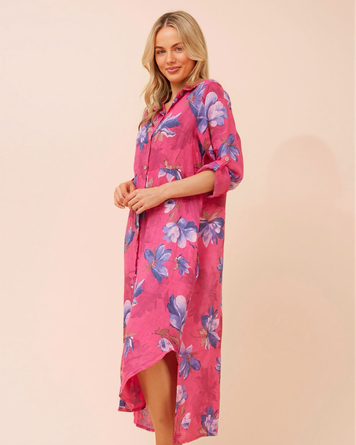 Jolie Linen Shirt Dress