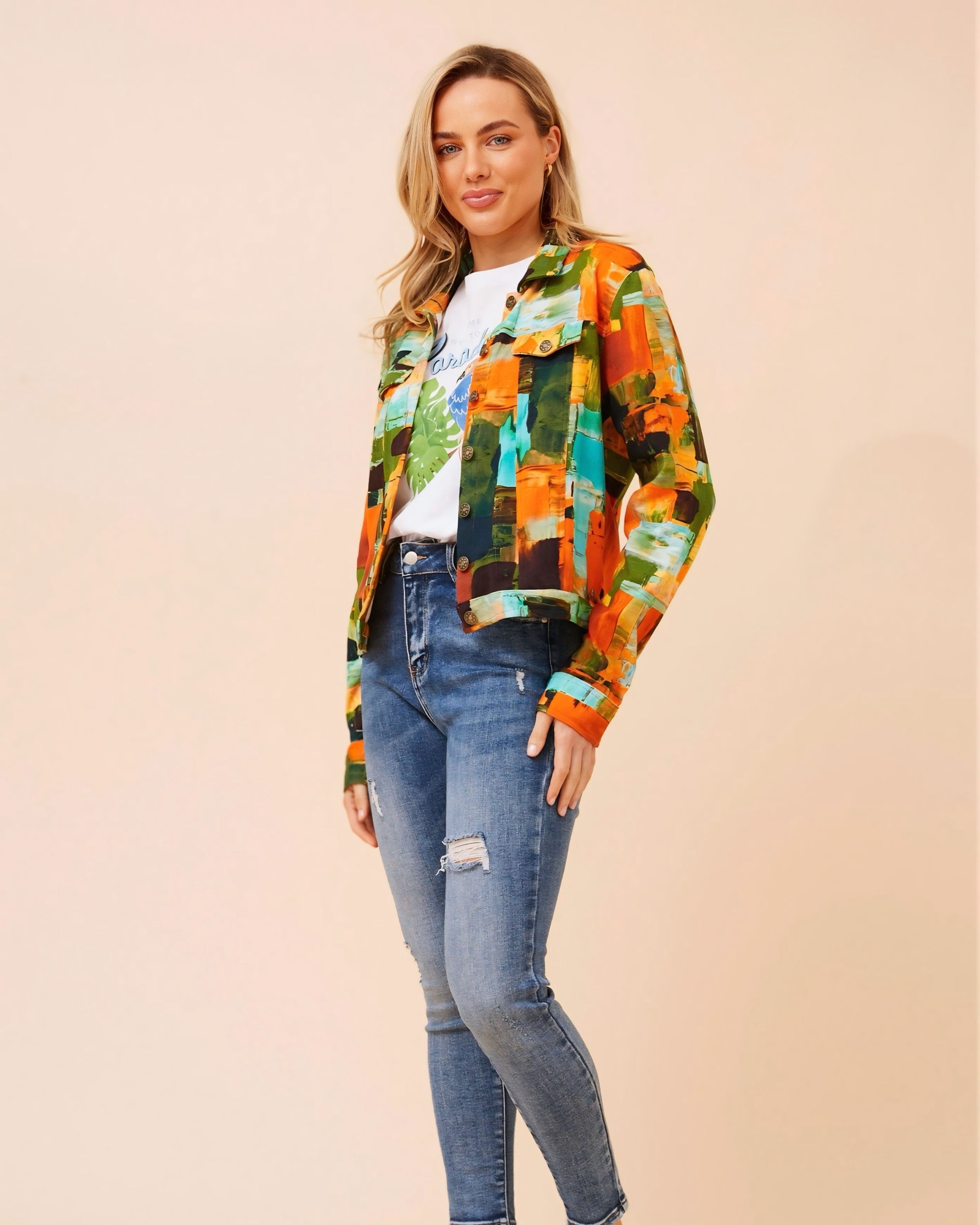 Georgia Abstract Print Jacket