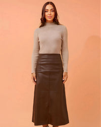 Josie Vegan Leather Skirt