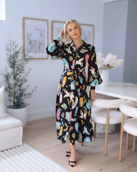Angie Exclusive Print Maxi Dress
