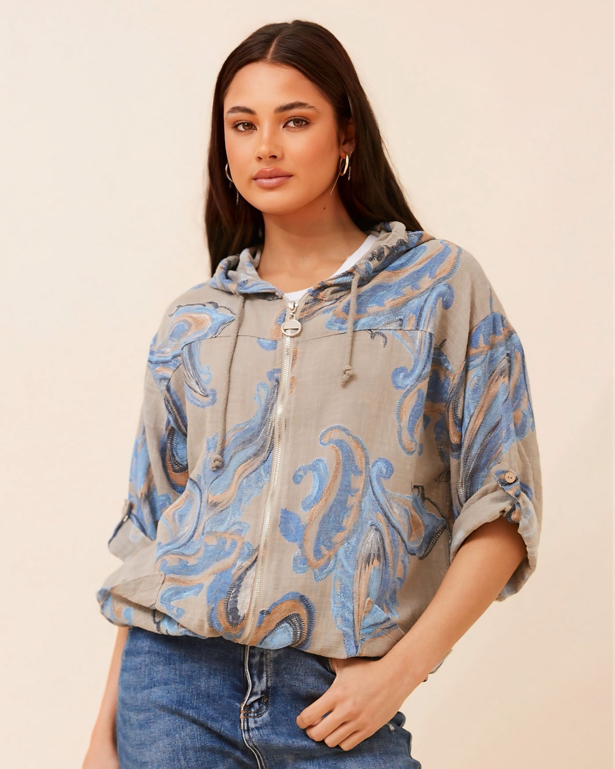 Julia Print Italian Jacket