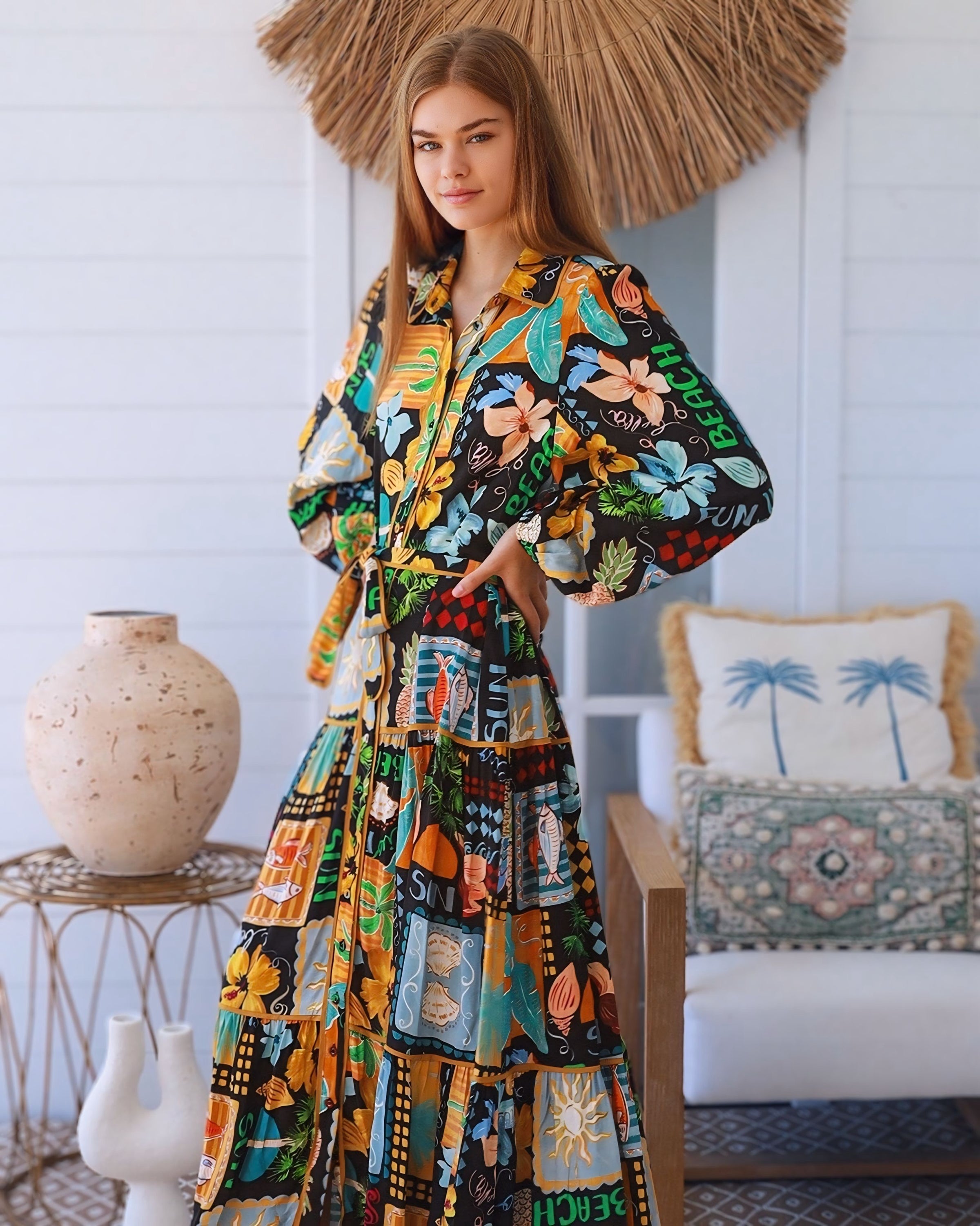 Hayley Exclusive Print Maxi Dress