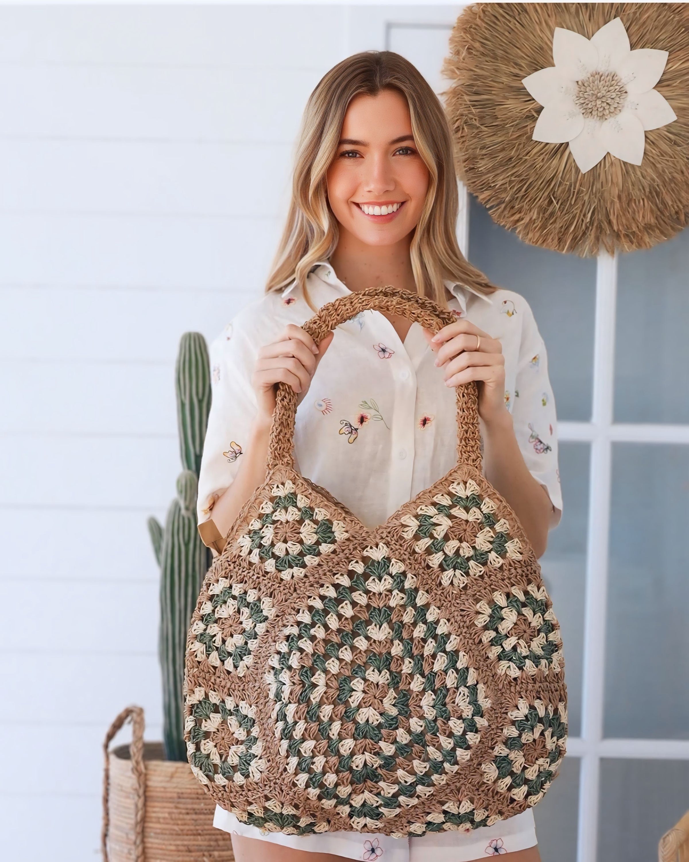 Bags - Woven Hand Crochet Large Bag