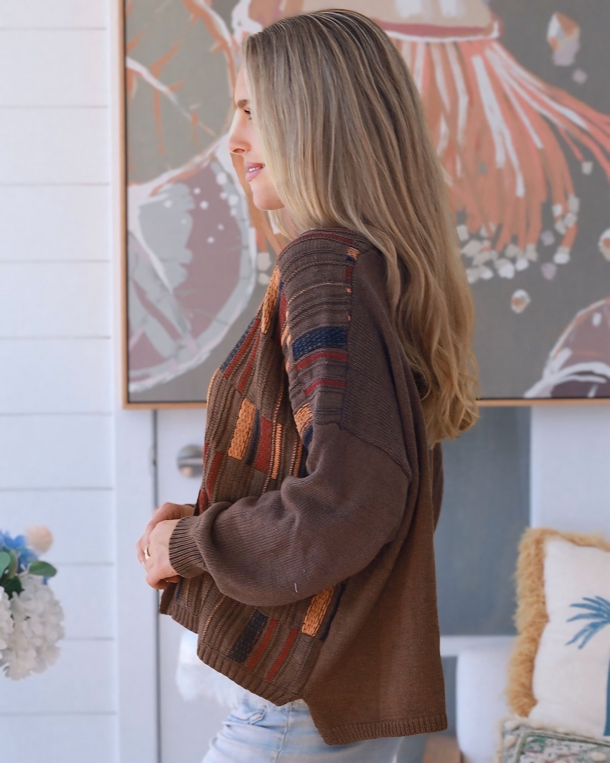 Delta Printed Cardigan
