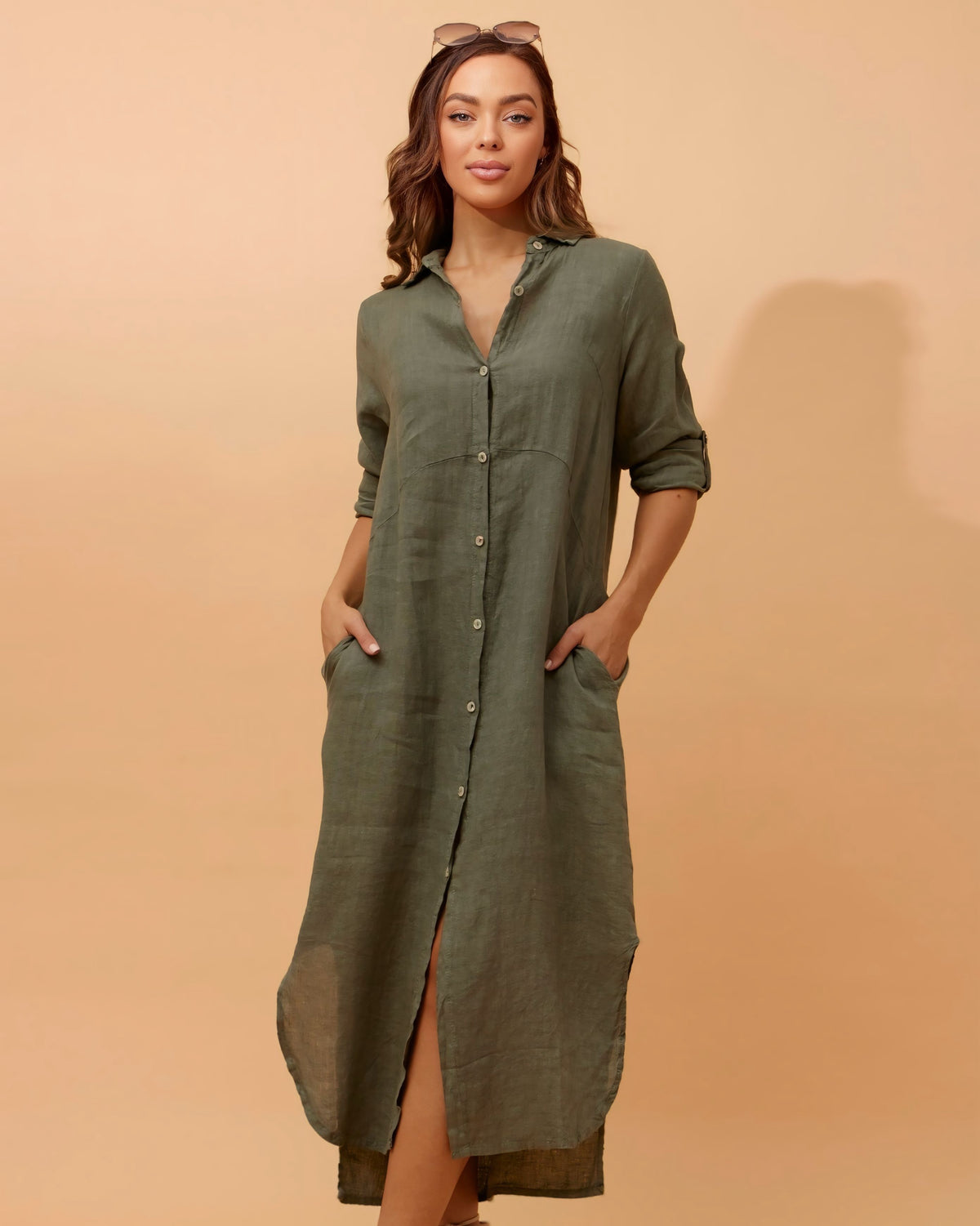 Karen Linen Shirt Dress
