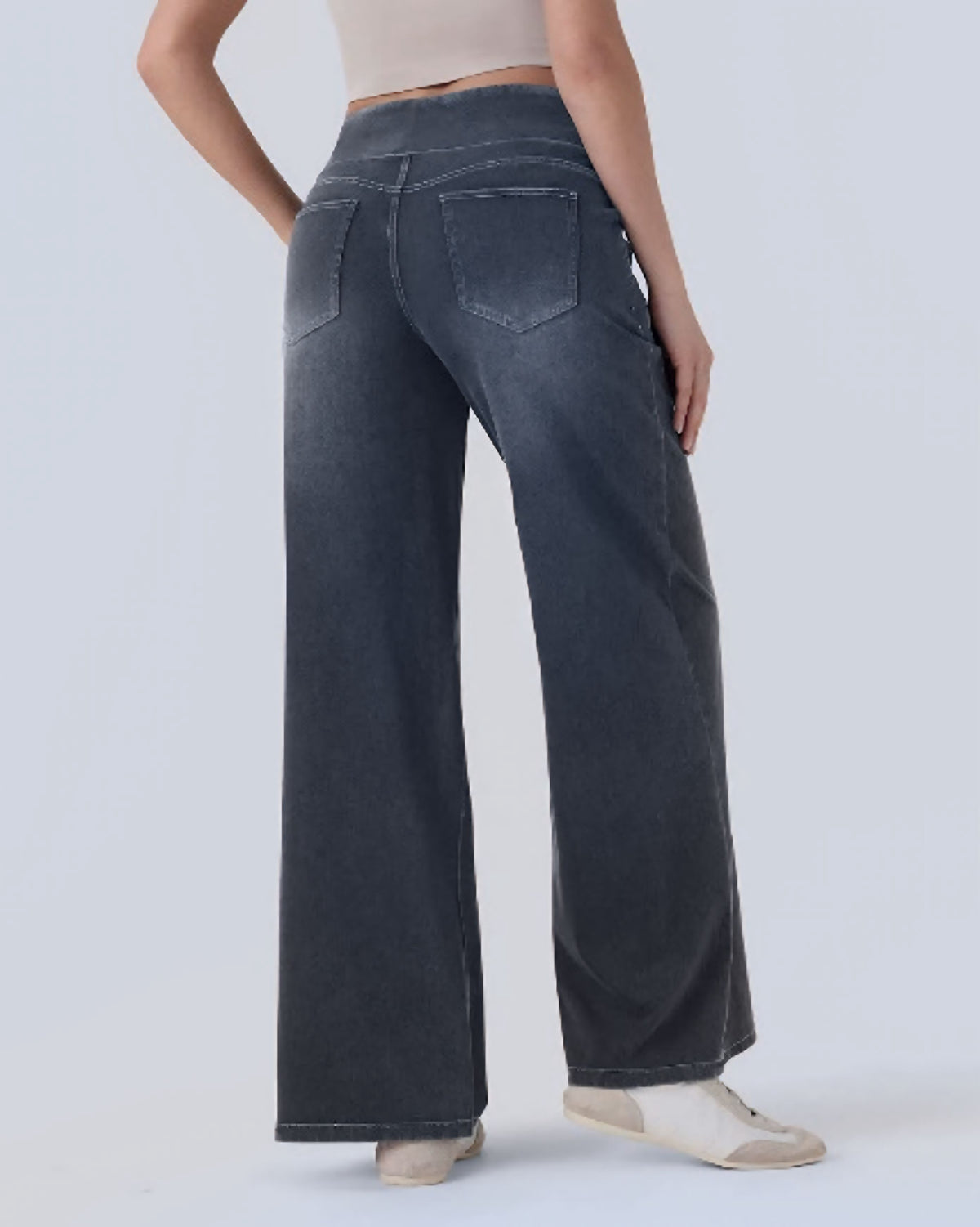 Aveah Wide Leg Stretch Denim Jeans