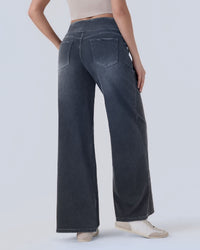 Aveah Wide Leg Stretch Denim Jeans