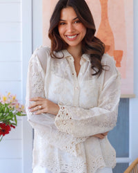 Jess Lace Trim Blouse