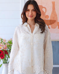 Jess Lace Trim Blouse