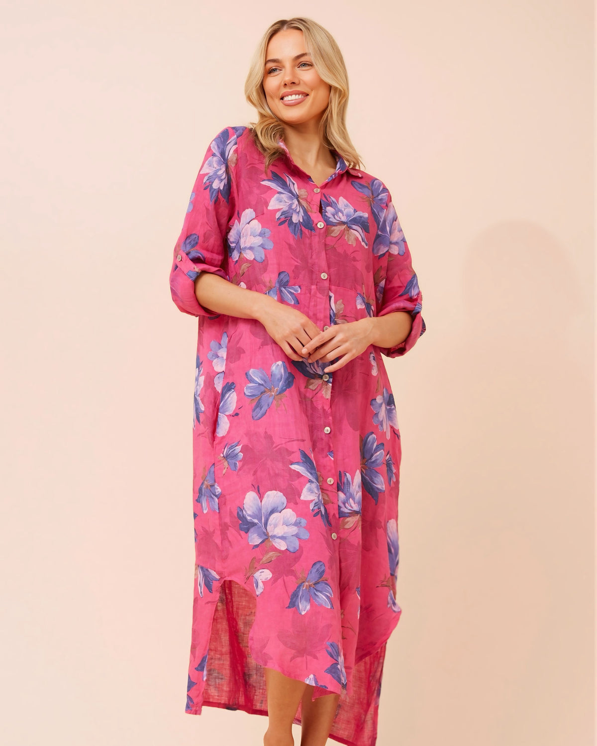Jolie Linen Shirt Dress