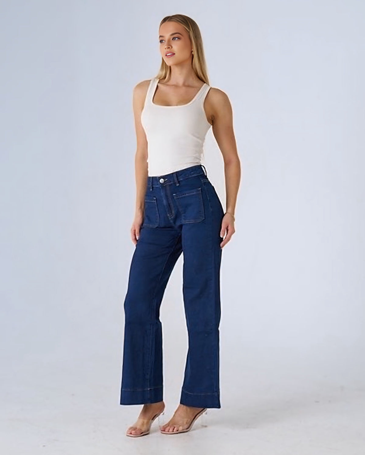 Alice Wide Leg Stretch Denim Jeans