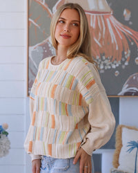 Sandy Self Print Knit Jumper
