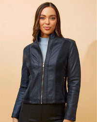 Sky Vegan Leatherette Jacket
