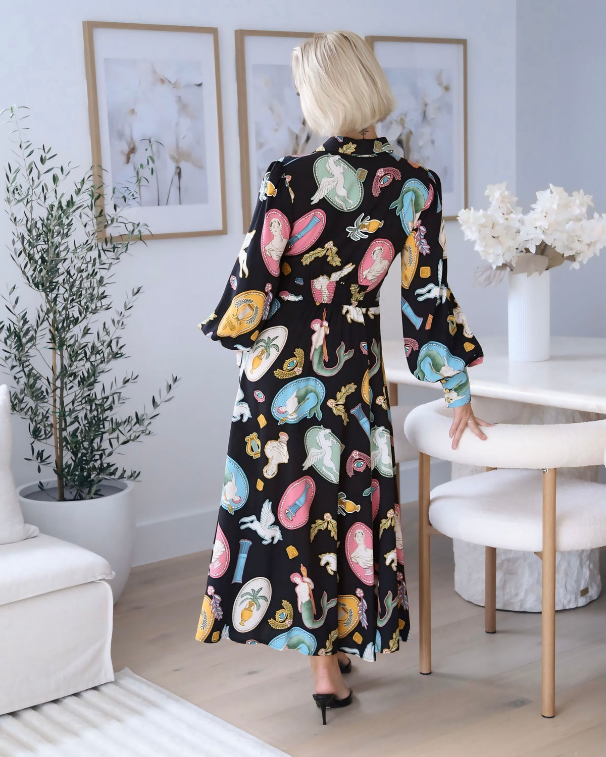 Angie Exclusive Print Maxi Dress