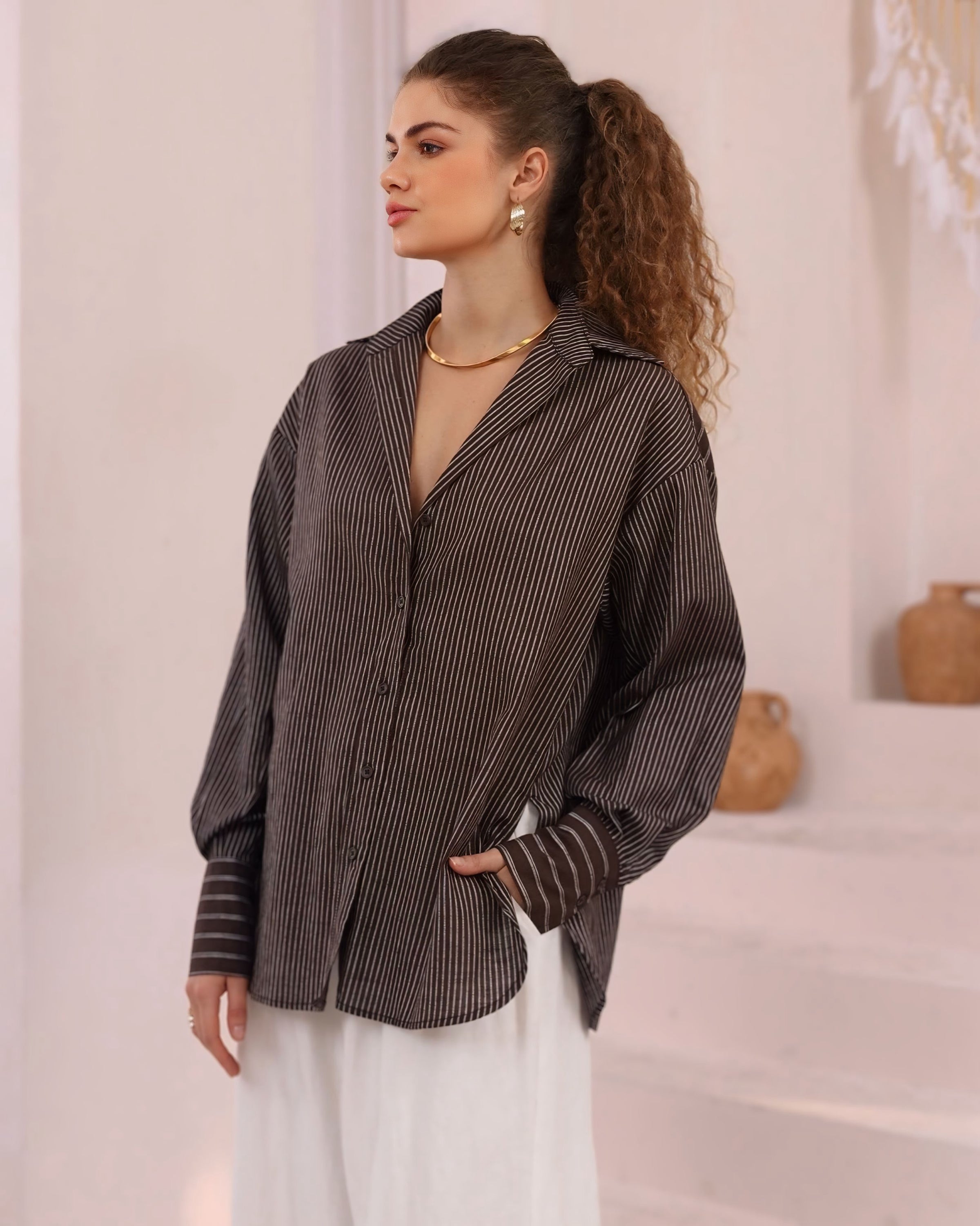 Sasha Oversize Print Shirt