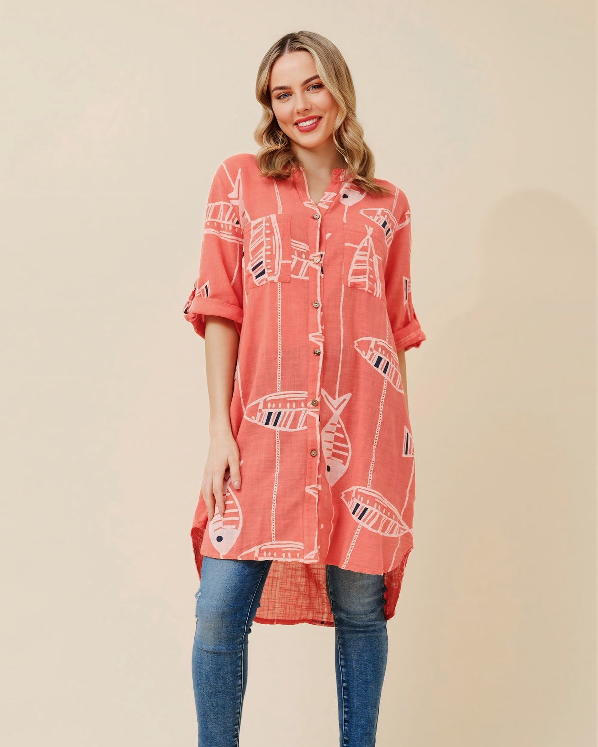 Petra Long Print Shirt