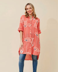 Petra Long Print Shirt