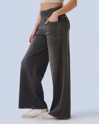 Aveah Wide Leg Stretch Denim Jeans