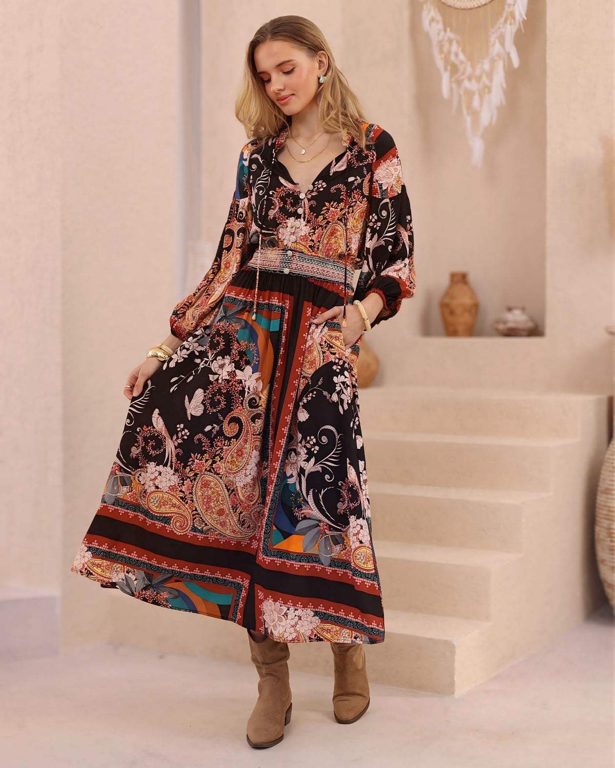 Delta Exclusive Print Maxi Dress