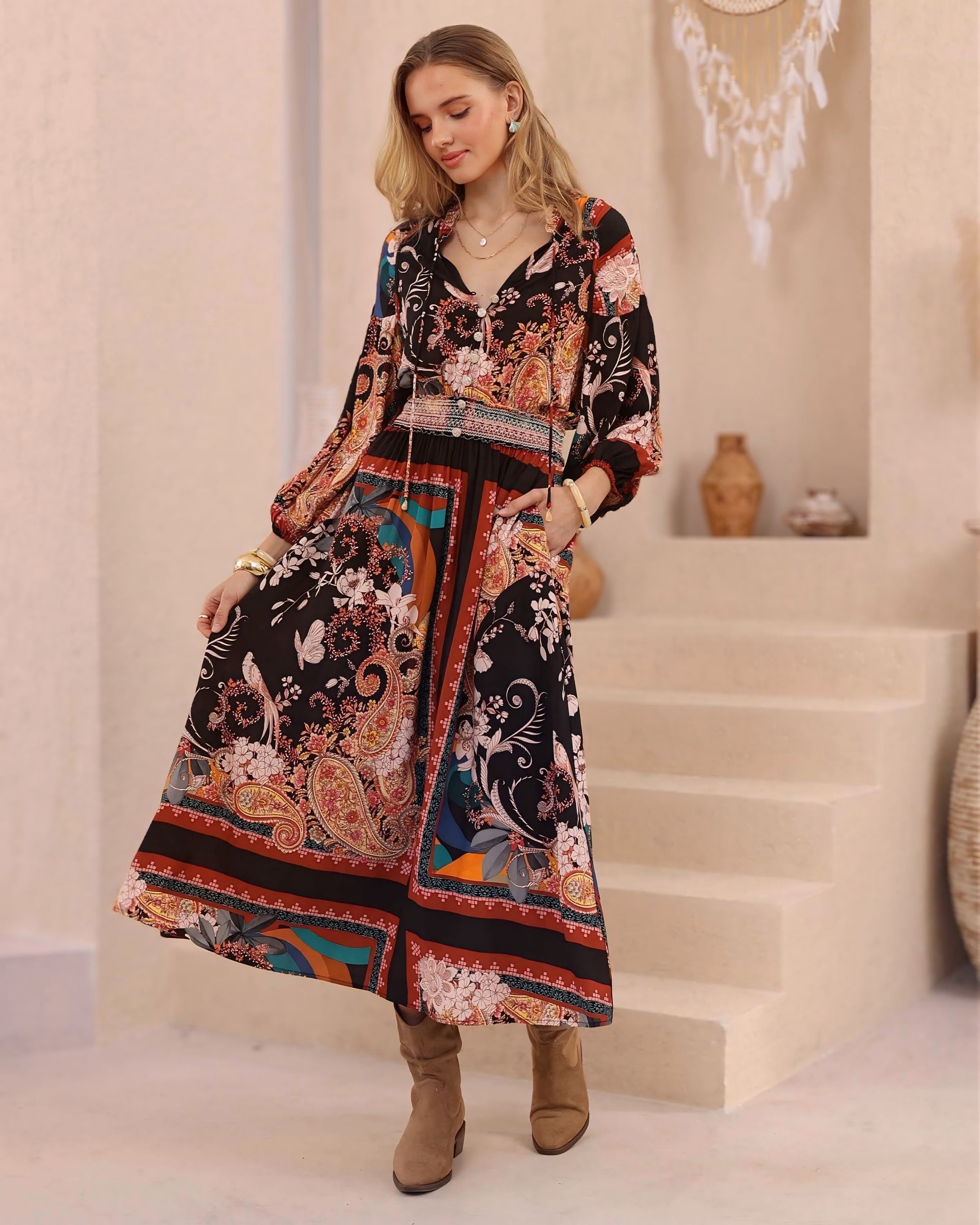 Delta Exclusive Print Maxi Dress