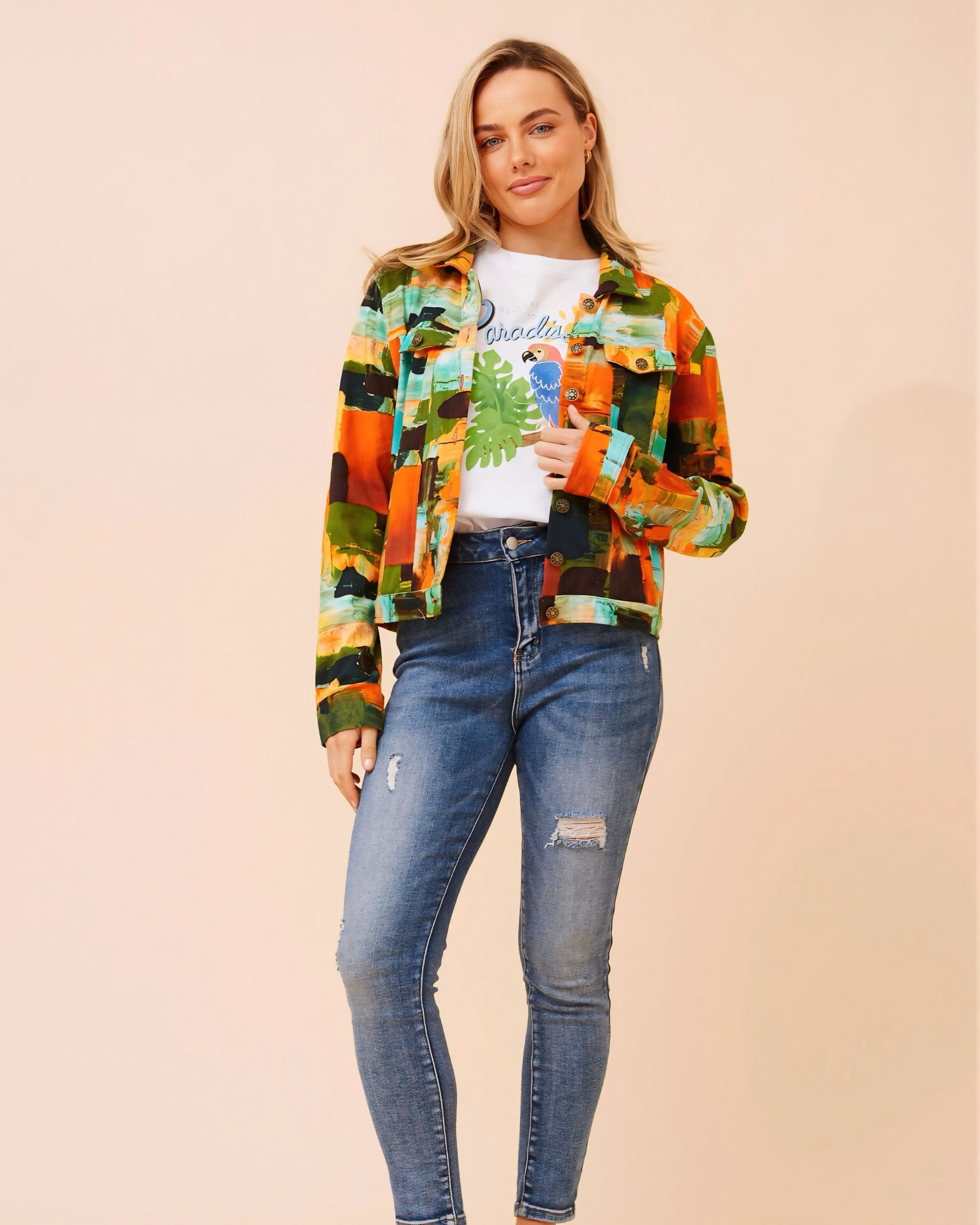 Georgia Abstract Print Jacket
