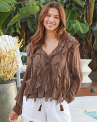Trudy Frill Front Blouse