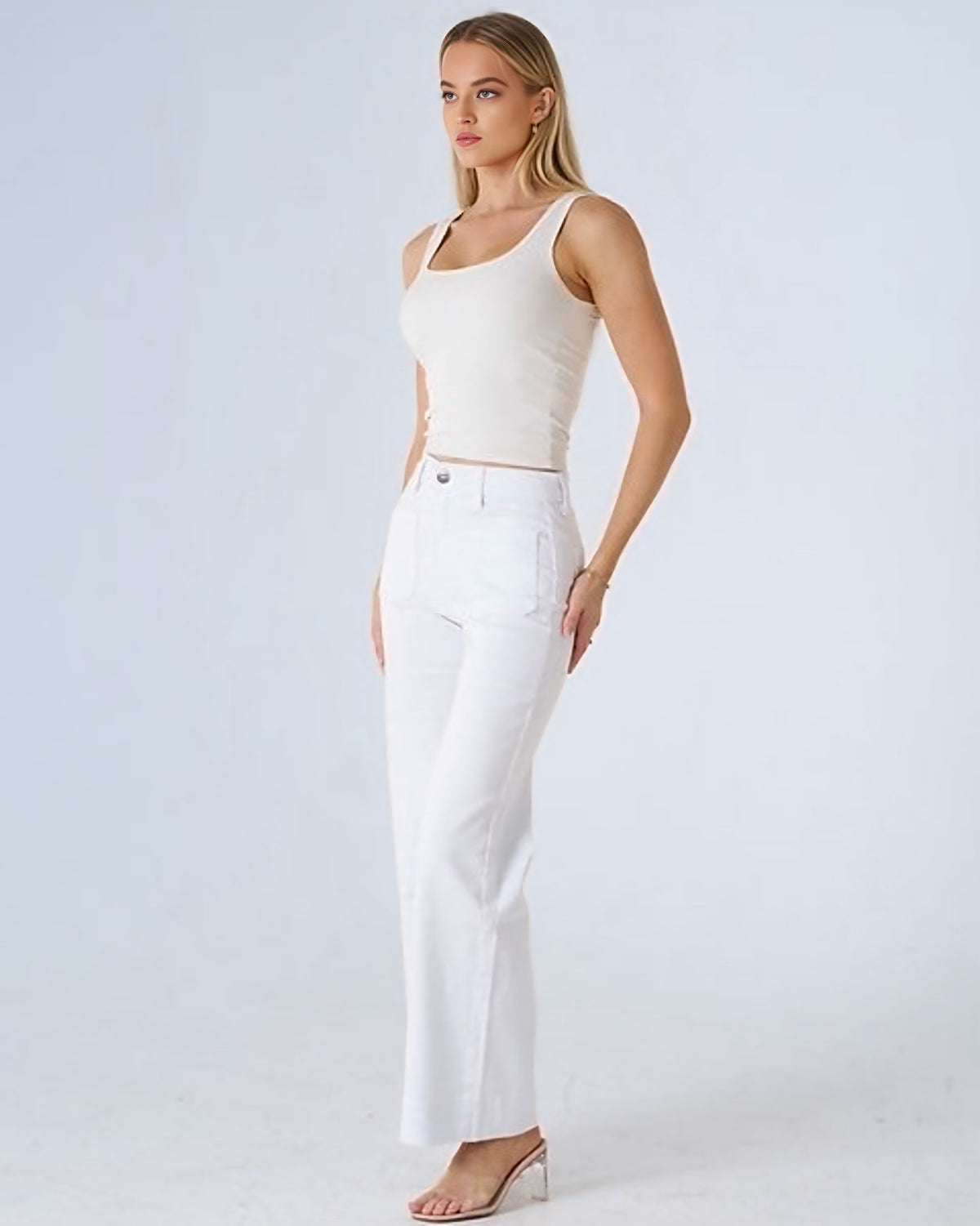 Lisa Wide Leg Stretch Denim Jeans