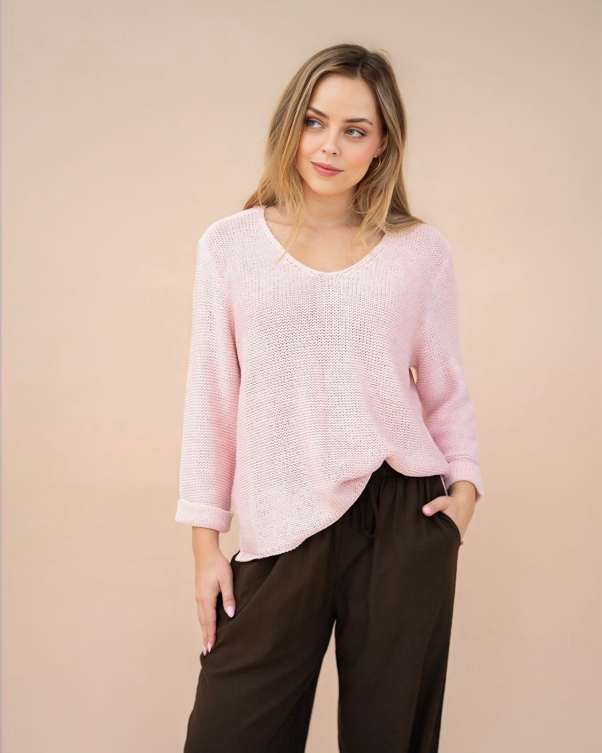 Delta Cotton Knit Sweater