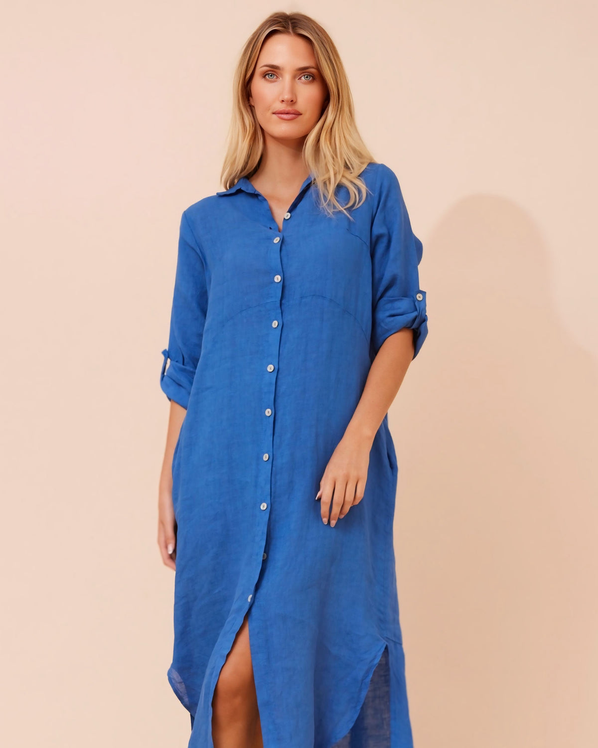 Samantha Linen Shirt Dress