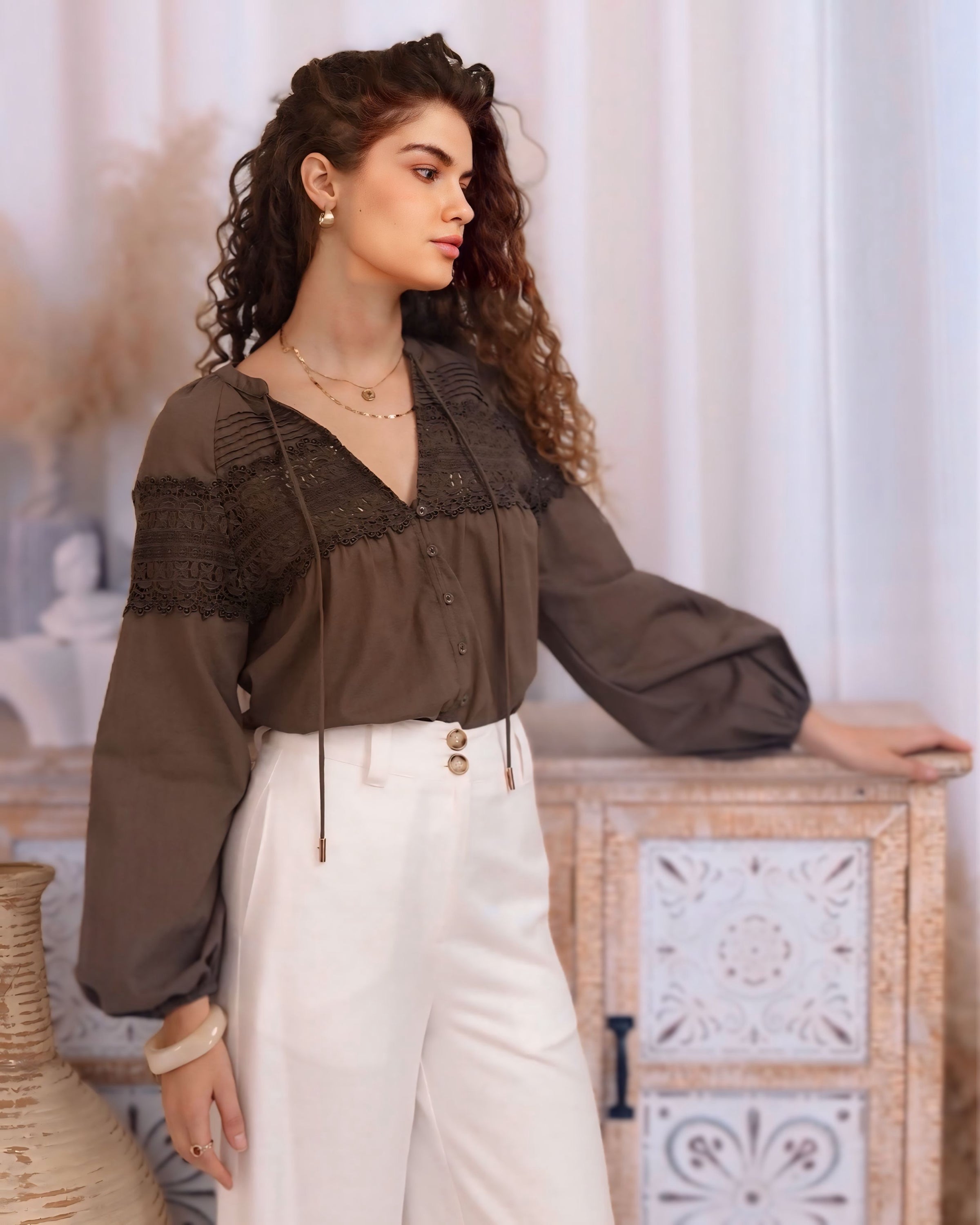 Anita Button Front Blouse