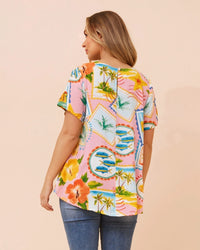 Mellisa Patchwork Print Top