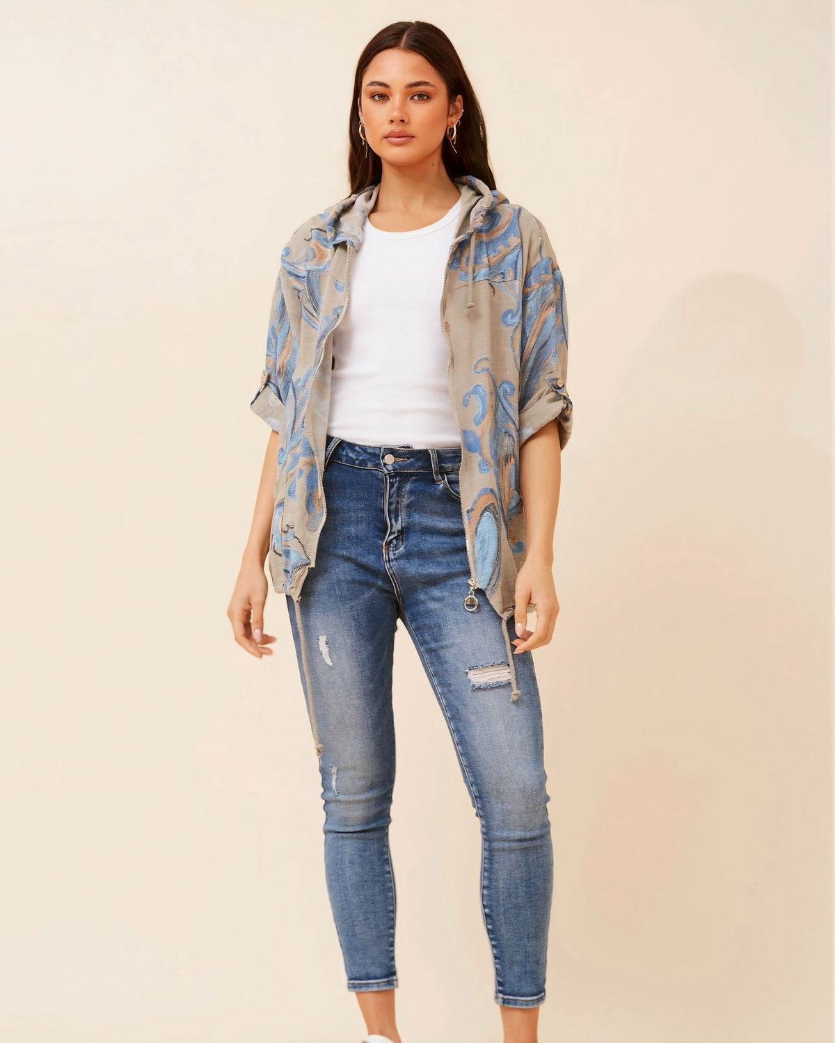 Julia Print Italian Jacket