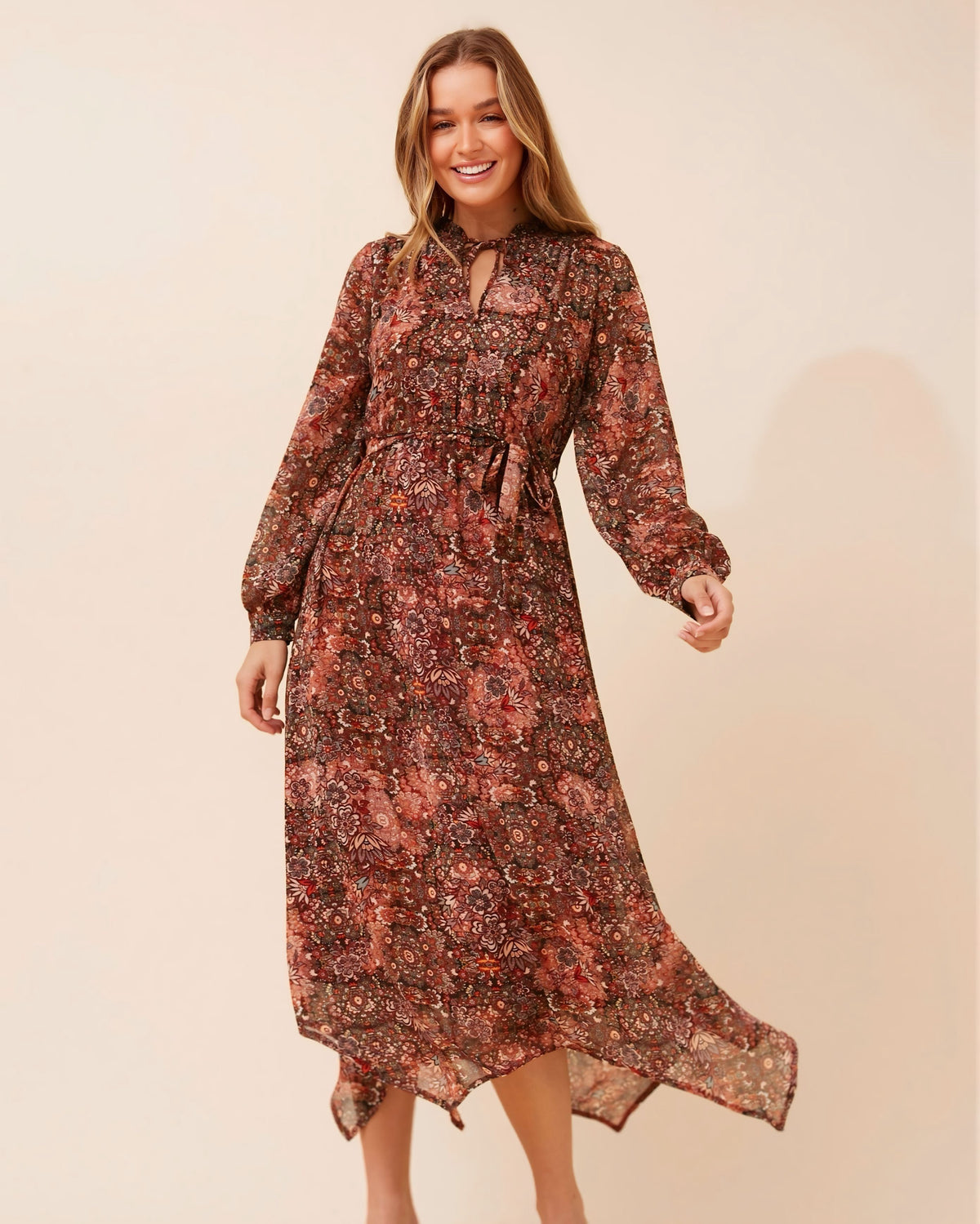 Petra Paisley Print Maxi Dress