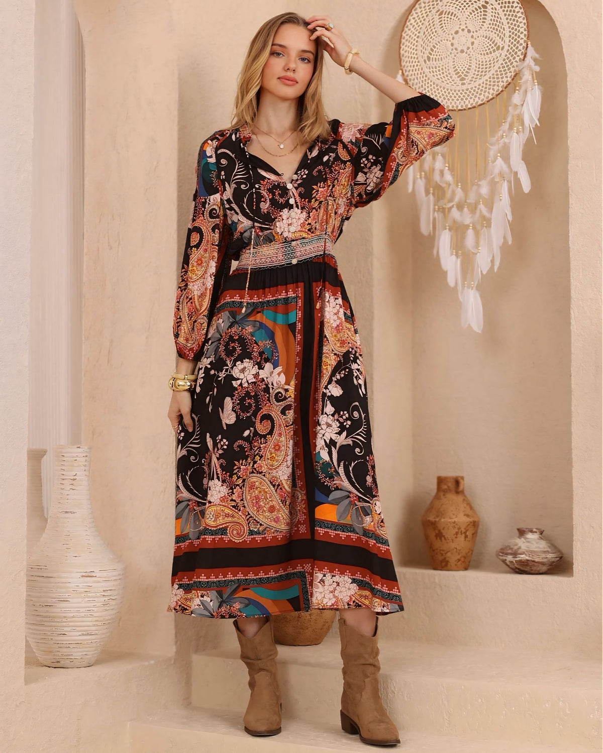 Delta Exclusive Print Maxi Dress