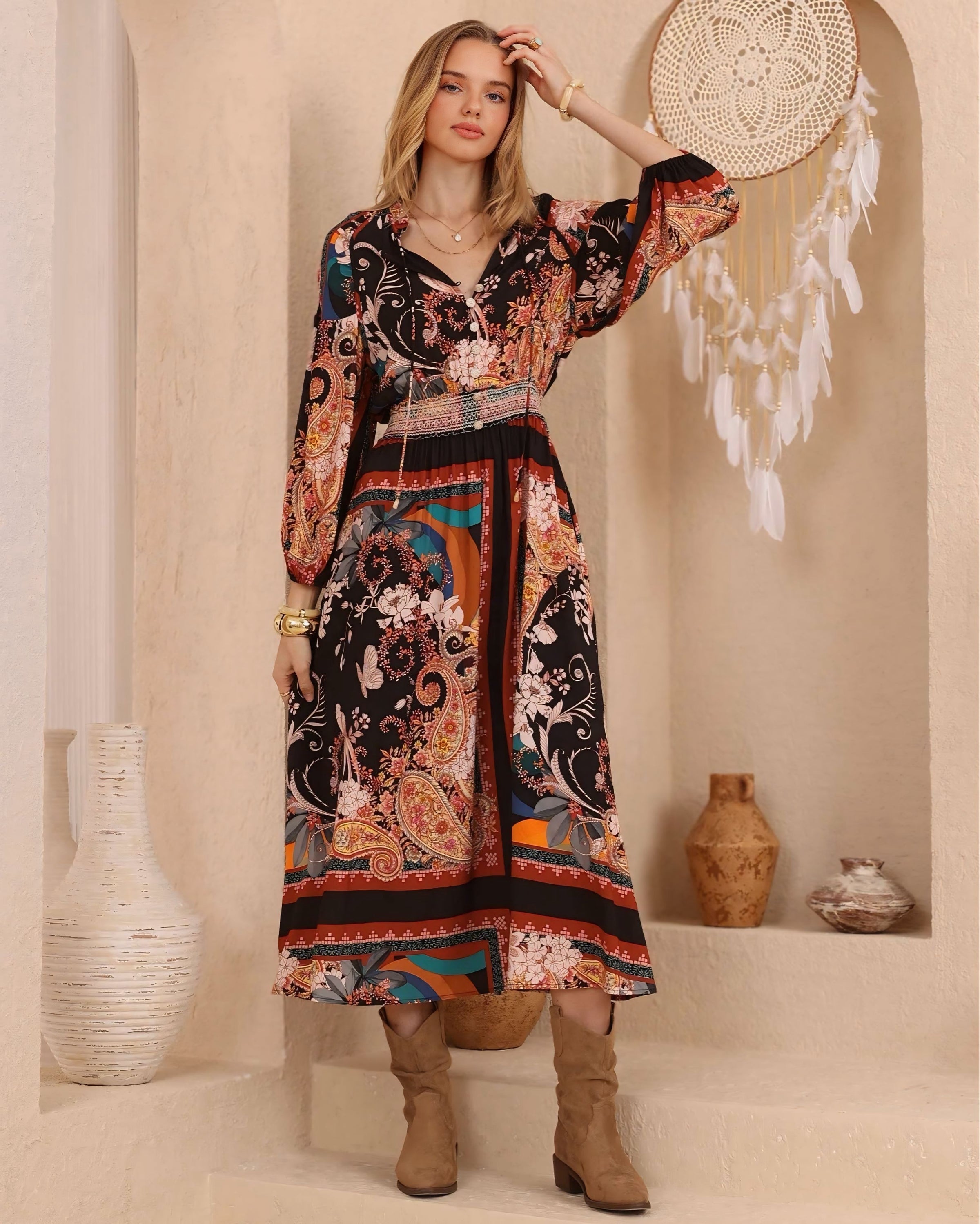 Delta Exclusive Print Maxi Dress