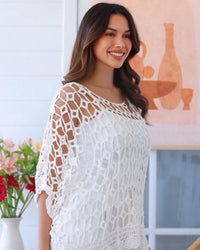 Julie Cotton Crochet Top