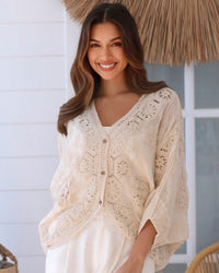 Leah Button Front Cardigan