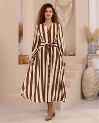 Olga Button Front Maxi Dress