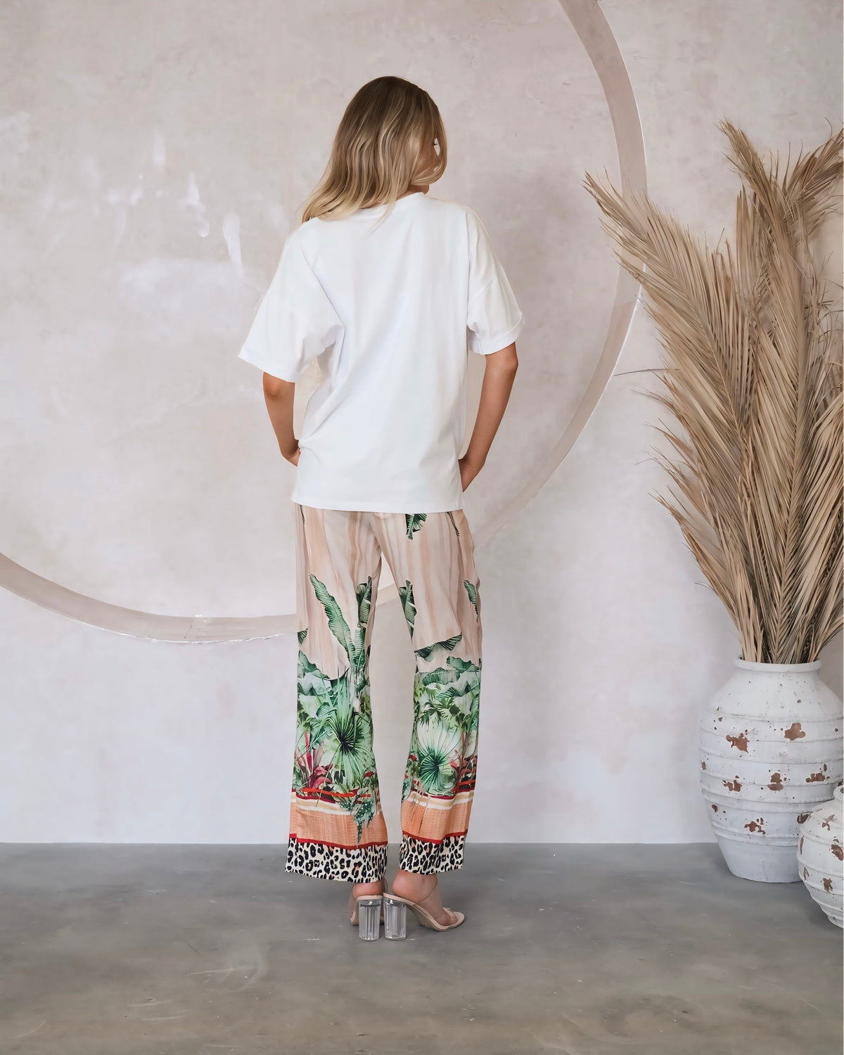 Zara Palm Print Pants
