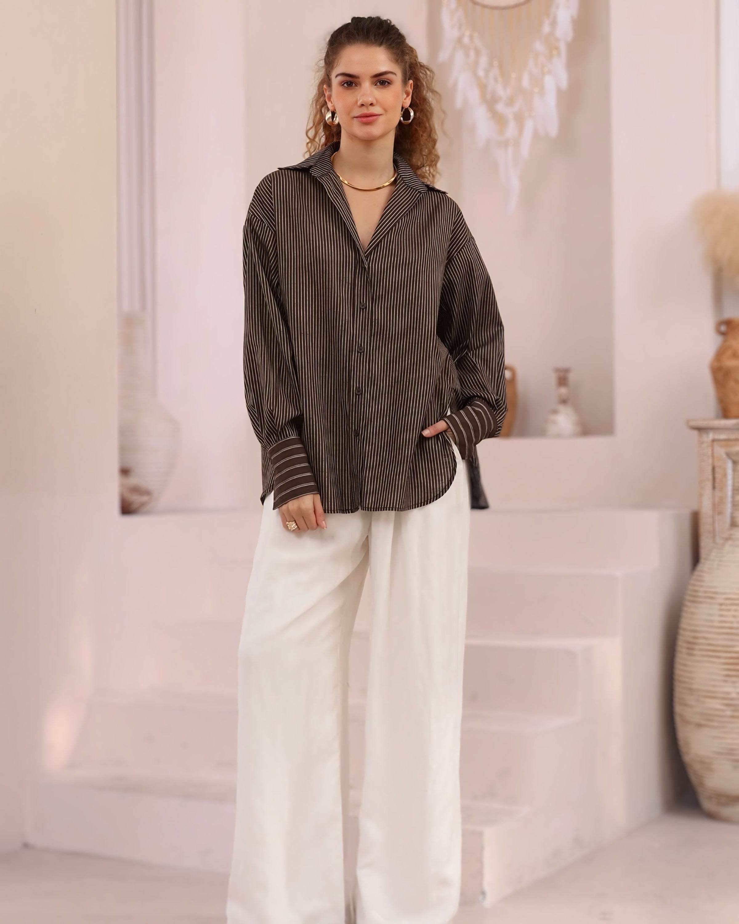 Sasha Oversize Print Shirt